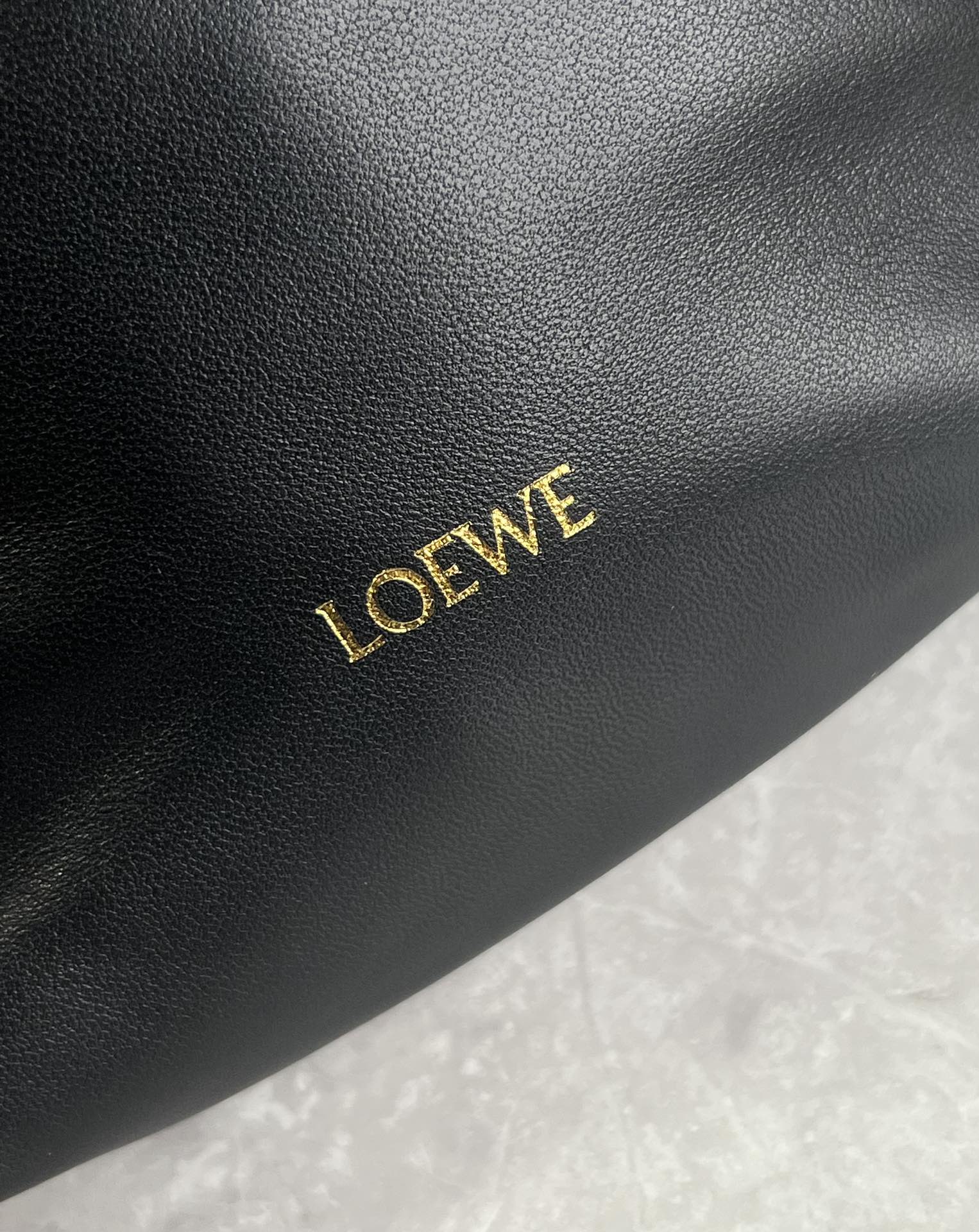 Loewe Mini Flamenco Purse bag in mellow nappa lambskin Black